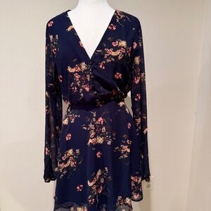 Lulus floral chiffon dress